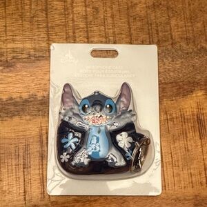 Disney Stitch Floral Headphone Case - Blue and Black